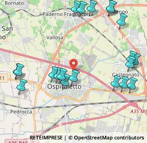 Mappa Via unità d'italia, 25035 Ospitaletto BS, Italia (2.5235)