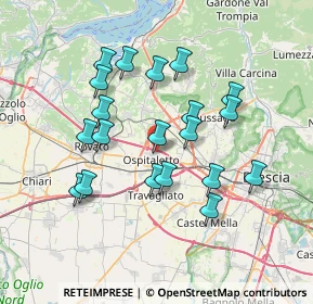 Mappa Via unità d'italia, 25035 Ospitaletto BS, Italia (6.6225)