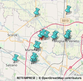 Mappa Tabaccheria Peseggia-Scorzè, 30037 Scorzè VE, Italia (3.44813)