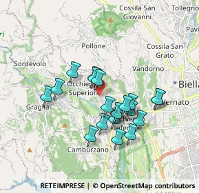 Mappa Via C. B. Mosca, 13898 Occhieppo Superiore BI, Italia (1.4645)