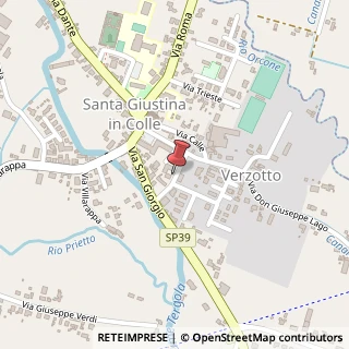 Mappa Via G. Giacomelli, 12, 35010 Santa Giustina in Colle, Padova (Veneto)