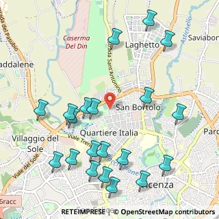 Mappa Via Giovanni Pascoli, 36100 Vicenza VI, Italia (1.262)