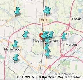 Mappa Via Roma, 31021 Mogliano Veneto TV, Italia (3.62143)