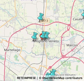 Mappa Via Roma, 31021 Mogliano Veneto TV, Italia (6.66389)