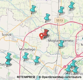 Mappa Via Don Giovanni Bosco, 30037 Scorzè VE, Italia (6.3905)