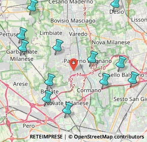 Mappa Via per Cassina Nuova, 20037 Paderno Dugnano MI, Italia (4.94083)