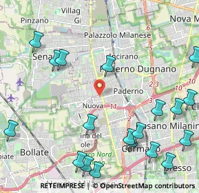 Mappa Via per Cassina Nuova, 20037 Paderno Dugnano MI, Italia (2.892)