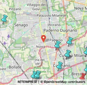 Mappa Via Cassina Nuova, 20037 Paderno Dugnano MI, Italia (3.2725)