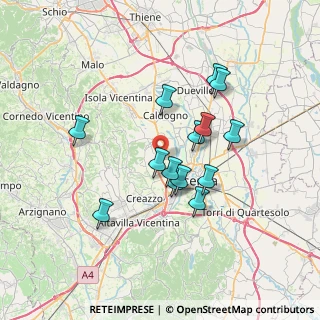 Mappa Strada dal Martello, 36100 Vicenza VI, Italia (6.015)