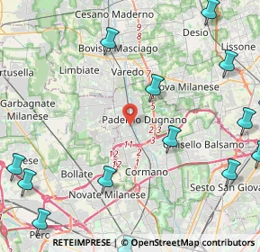 Mappa Via Alfonso F. Lamarmora, 20037 Paderno Dugnano MI, Italia (6.488)