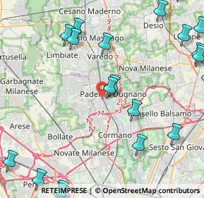 Mappa Via Alfonso F. Lamarmora, 20037 Paderno Dugnano MI, Italia (6.1245)