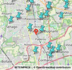 Mappa Via Alfonso F. Lamarmora, 20037 Paderno Dugnano MI, Italia (2.7325)
