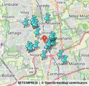 Mappa Via Alfonso F. Lamarmora, 20037 Paderno Dugnano MI, Italia (1.3635)