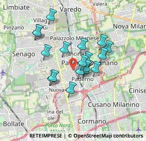 Mappa Via Alfonso F. Lamarmora, 20037 Paderno Dugnano MI, Italia (1.38167)