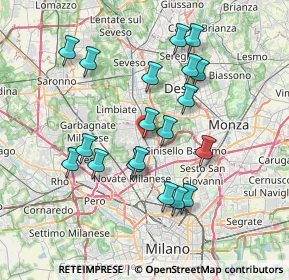 Mappa Via Alfonso F. Lamarmora, 20037 Paderno Dugnano MI, Italia (6.96895)