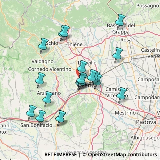 Mappa Strada delle Beregane, 36100 Vicenza VI, Italia (14.6235)
