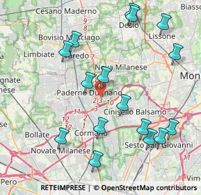 Mappa Via Agostino Gaetano Riboldi, 20037 Paderno Dugnano MI, Italia (4.54875)