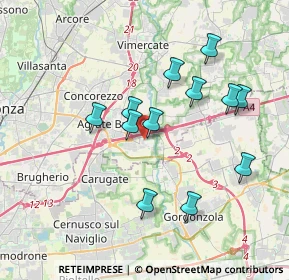 Mappa Via Donatello, 20867 Caponago MB, Italia (3.40167)