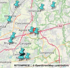 Mappa Via Donatello, 20867 Caponago MB, Italia (5.42)