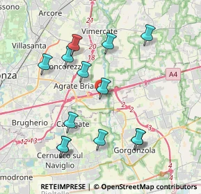 Mappa Via Giotto, 20867 Caponago MB, Italia (3.99385)