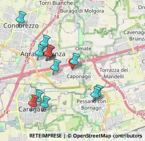 Mappa Via Giotto, 20867 Caponago MB, Italia (1.97615)