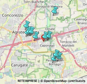 Mappa Via Donatello, 20867 Caponago MB, Italia (1.46636)