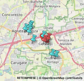 Mappa Via Donatello, 20867 Caponago MB, Italia (1.14)