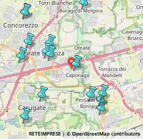 Mappa Via Donatello, 20867 Caponago MB, Italia (2.47467)