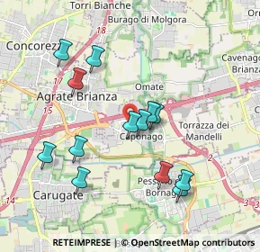 Mappa Via Giotto, 20867 Caponago MB, Italia (1.81154)