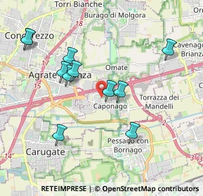 Mappa Via Donatello, 20867 Caponago MB, Italia (1.93727)