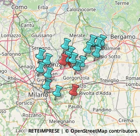 Mappa Via Giotto, 20867 Caponago MB, Italia (9.718)