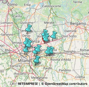 Mappa Via Giotto, 20867 Caponago MB, Italia (9.96)