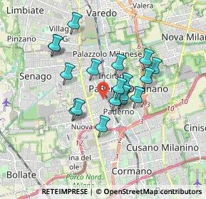 Mappa Via A. La Marmora, 20037 Paderno Dugnano MI, Italia (1.39444)