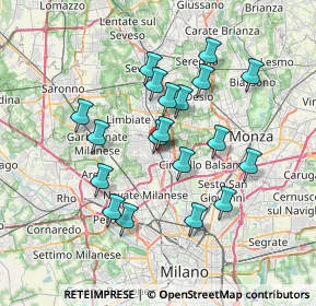 Mappa Via A. La Marmora, 20037 Paderno Dugnano MI, Italia (6.37895)