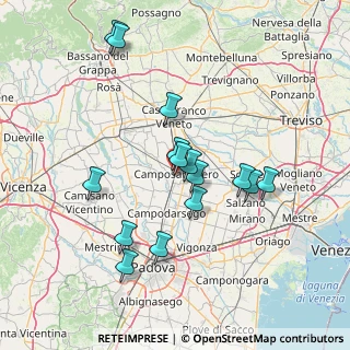 Mappa Via Scardeone, 35012 Camposampiero PD, Italia (13.64667)