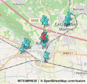 Mappa Piazza Montebello, 25038 Rovato BS, Italia (1.37071)