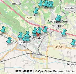 Mappa Piazza Montebello, 25038 Rovato BS, Italia (2.129)