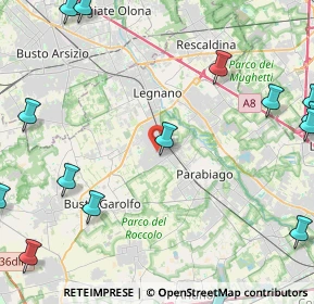 Mappa Via Asiago, 20039 Canegrate MI, Italia (7.2625)