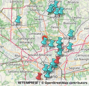 Mappa Via Rotondi Gaspare, 20037 Paderno Dugnano MI, Italia (8.991)