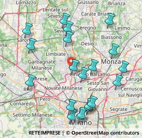 Mappa Via Rotondi Gaspare, 20037 Paderno Dugnano MI, Italia (9.1095)