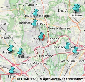 Mappa Via Rotondi Gaspare, 20037 Paderno Dugnano MI, Italia (5.7525)