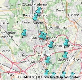 Mappa Via XXV Aprile, 20037 Paderno Dugnano MI, Italia (5.58235)