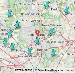 Mappa Via Gaspare Rotondi, 20037 Paderno Dugnano MI, Italia (5.91667)