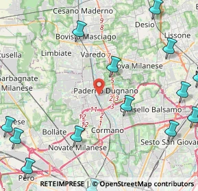 Mappa Via Rotondi Gaspare, 20037 Paderno Dugnano MI, Italia (6.39933)