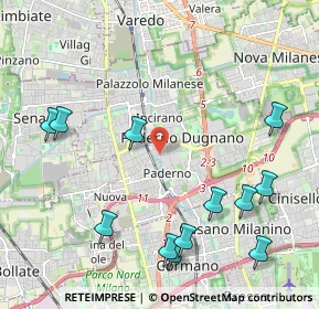 Mappa Via Rotondi Gaspare, 20037 Paderno Dugnano MI, Italia (2.54333)