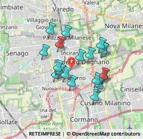 Mappa Via Rotondi Gaspare, 20037 Paderno Dugnano MI, Italia (1.44263)