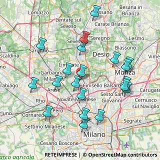 Mappa Via Guido Rossa, 20037 Paderno Dugnano MI, Italia (8.107)