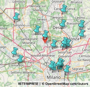 Mappa Via Guido Rossa, 20037 Paderno Dugnano MI, Italia (9.1125)