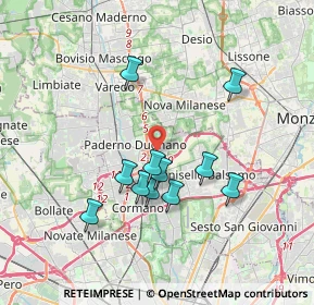 Mappa Via Cardinale Luigi Riboldi, 20037 Paderno Dugnano MI, Italia (3.18545)