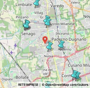 Mappa Via Alfonso Alfani, 20037 Paderno Dugnano MI, Italia (2.40636)